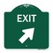 Signmission Designer Series Exit Exit W/ Right Arrow, Green & White Aluminum Sign, 18" H, 18" L, GW-1818-24031 A-DES-GW-1818-24031 - alternate 1